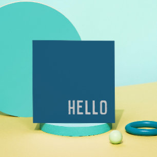 Carte De Visite Carré Ocean Blue - HELLO