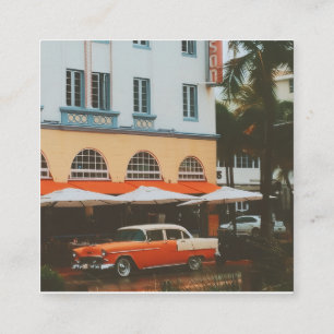 Carte De Visite Carré Ocean Drive, South Beach, Miami