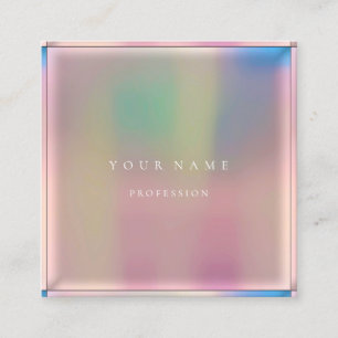 Carte De Visite Carré Ombre a encadré l'or simplement professionnel