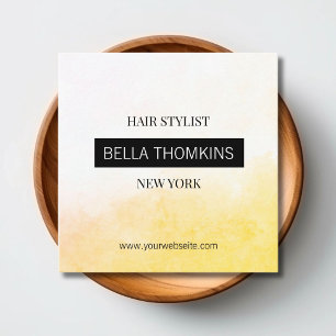 Carte De Visite Carré Ombre jaune moderne