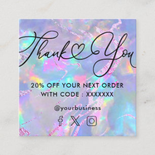 Carte De Visite Carré opale de pierres gemmes