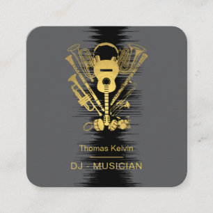 Carte De Visite Carré Organisateur d'événements pour instruments de musi