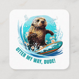 Carte De Visite Carré Otter 841 Surf Otter Elle Vole Surfboards Otte
