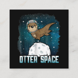 Carte De Visite Carré Otter Space Funny Otter Space Animal