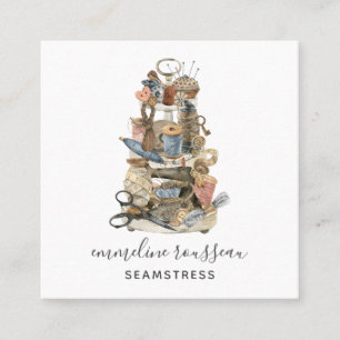 Carte De Visite Carré Outils En Milieu De Mer Du Commerce