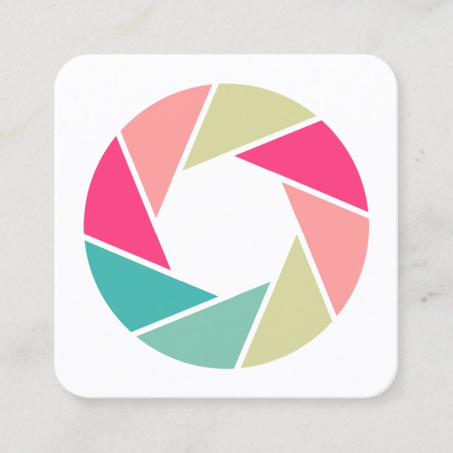 Carte De Visite Carré Ouverture - Couleurs 01 (Devant)