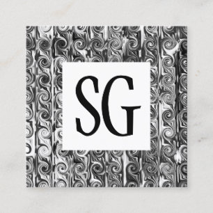 Carte De Visite Carré Panneau carré - Initiales - 161116(03)