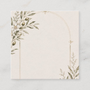Carte De Visite Carré Papeterie de mariage romantique au vignoble