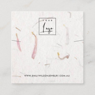 CARTE DE VISITE CARRÉ PAPIER MAINTENANT EN PAIN ÉCRAN EN LACE