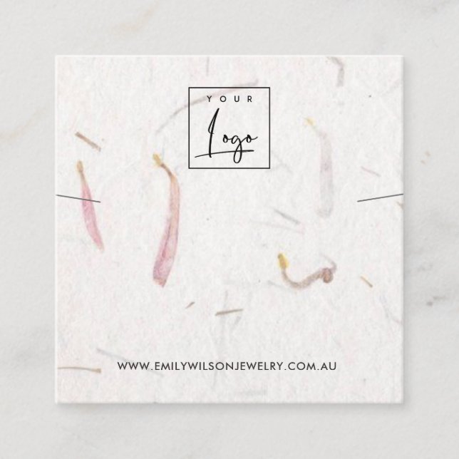 CARTE DE VISITE CARRÉ PAPIER MAINTENANT EN PAIN ÉCRAN EN LACE (Devant)