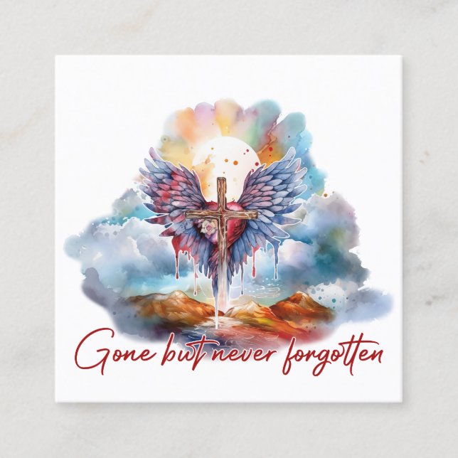 Carte De Visite Carré Parti mais jamais oublié (Devant)