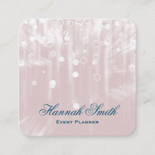 Carte De Visite Carré Parties scintillant de luxe moderne et élégante