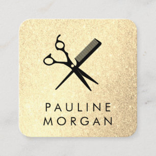 Carte De Visite Carré Parties scintillant élégante de cisaillement et de