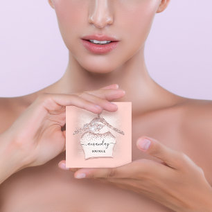 Carte De Visite Carré Parties scintillant Flush Diamond Fashion Closet S