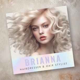 Carte De Visite Carré Pastel arc-en-ciel tendance moderne minime photo