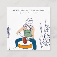 Pâtes muettes minimes femme illustration poterie