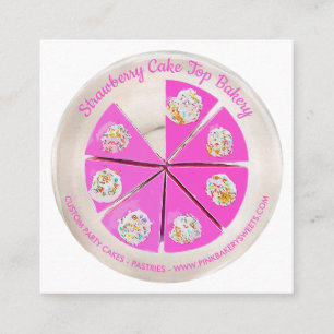 Carte De Visite Carré Pâtisserie Chef Berry Cheesecake