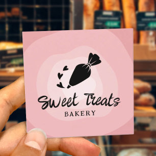 Carte De Visite Carré Pâtisserie Cupcake Pâtisserie Pâtisserie Boulon de