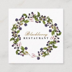 Carte De Visite Carré Pays Russe Blackberry Automne Automne Wreath