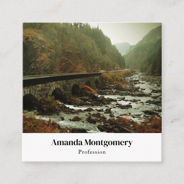 Carte De Visite Carré Paysage Moody and Beautiful Nature (Devant)