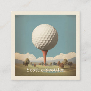 Carte De Visite Carré Paysage surréaliste de balle de golf