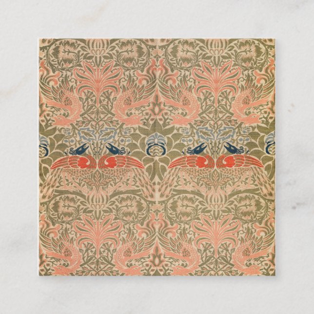 Carte De Visite Carré Peacock Et Dragon (1878) Par William Morris (Devant)