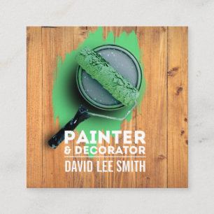Carte De Visite Carré Peintre et décorateur professionnel