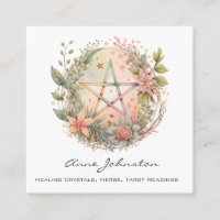 Pentagramme d'aquarelle et fleurs