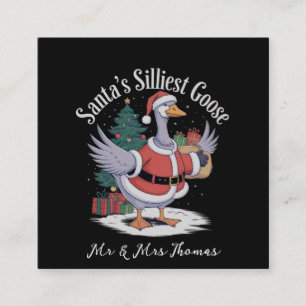 Carte De Visite Carré Père Noël Silliest Goose Un Tacky Christmas Tale