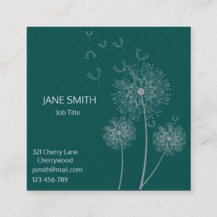 Carte De Visite Carré Personnalisable floral moderne simple élégant