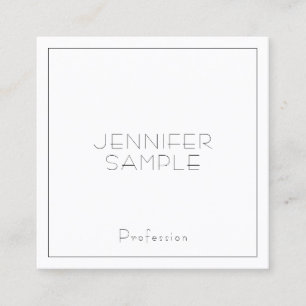 Carte De Visite Carré Personnalisé Moderne Professionnel Élégant Mod