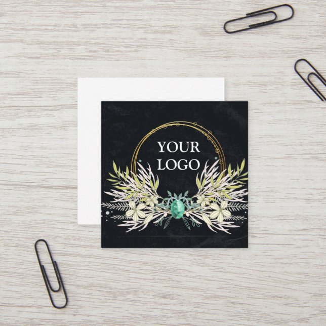 Carte De Visite Carré Personnalisé Personnalisé Votre propre logo (Devant/Arrière en situation)