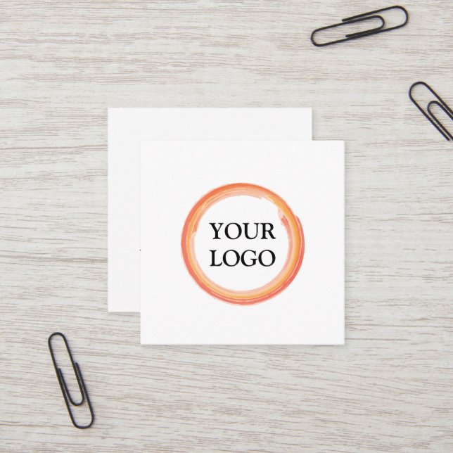 Carte De Visite Carré Personnalisé Personnalisé Votre propre logo (Devant/Arrière en situation)
