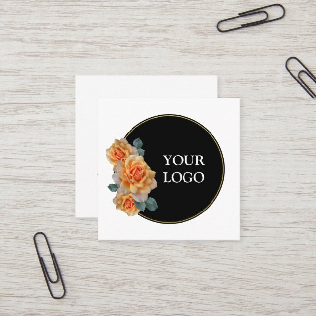 Carte De Visite Carré Personnalisé Personnalisé Votre Propre Logo Carré  (Devant/Arrière en situation)