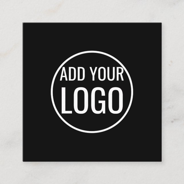 Carte De Visite Carré Personnalisez votre propre logo cercle professionn (Devant)