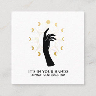 Carte De Visite Carré *~* Phases de la Lune de Soleil L'énergie cosmique