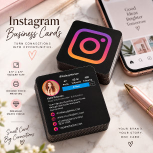 Carte De Visite Carré Photo de profil sur Instagram