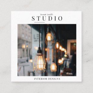 Carte De Visite Carré Photo minimaliste