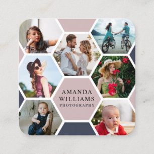 Carte De Visite Carré Photo moderne Honeypeb