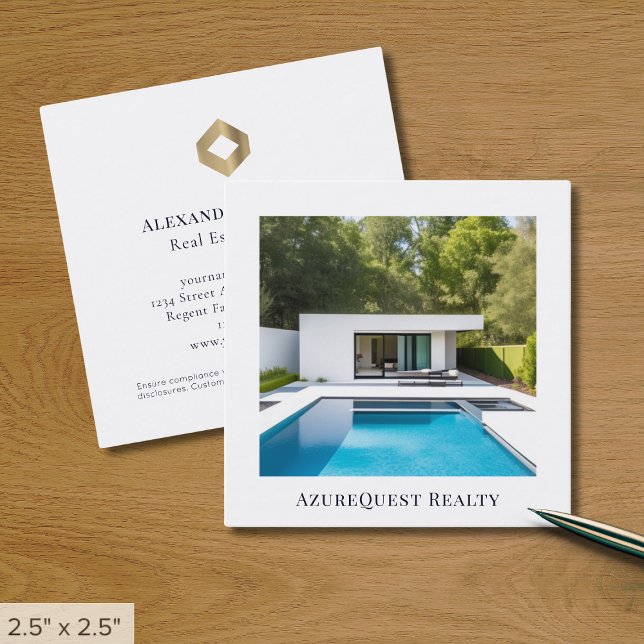 Carte De Visite Carré Photo moderne simple (Créateur téléchargé)