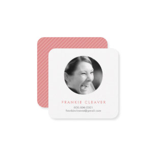 Carte De Visite Carré PHOTO MODERNE SPOT tête de capture corail cercle s