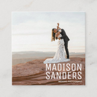 Carte De Visite Carré Photo professionnelle minimaliste moderne