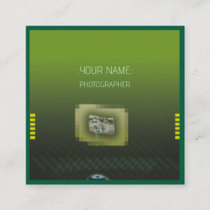Carte De Visite Carré Photographe Caméra
