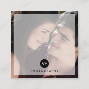 Carte De Visite Carré Photographe du logo du Cercle photo moderne