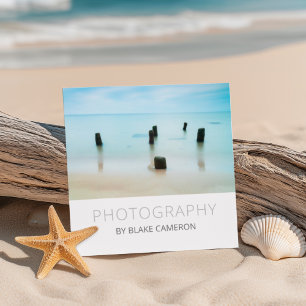 Carte De Visite Carré Photographe moderne minimaliste