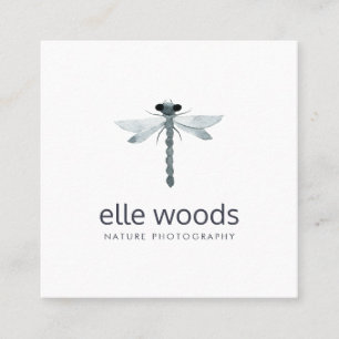 Carte De Visite Carré Photographe naturel professionnel blanc simple