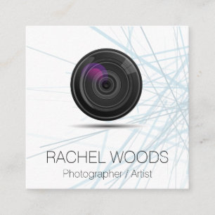 Carte De Visite Carré Photographie   Artiste   Concepteur   Lentières de