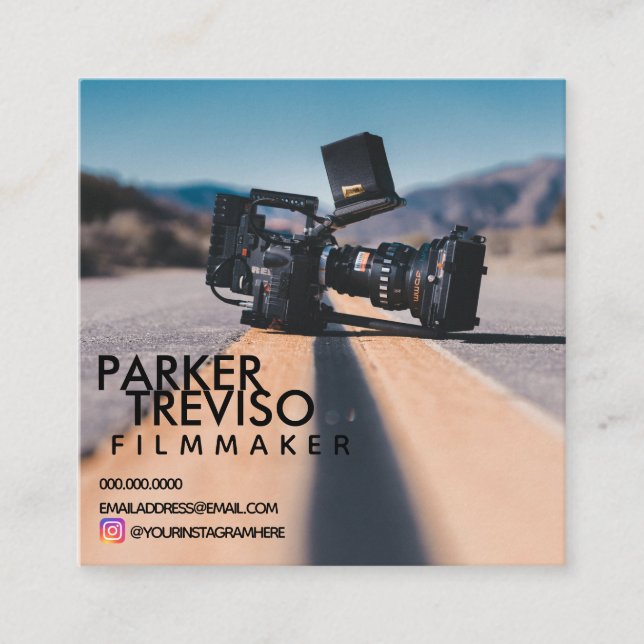 Carte De Visite Carré Photographie cinématographique (Devant)