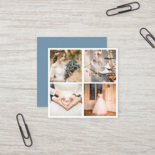 Carte De Visite Carré Photographie moderne et élégante