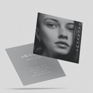 Carte De Visite Carré Photographie Nettoyer Script Photo Professionnel